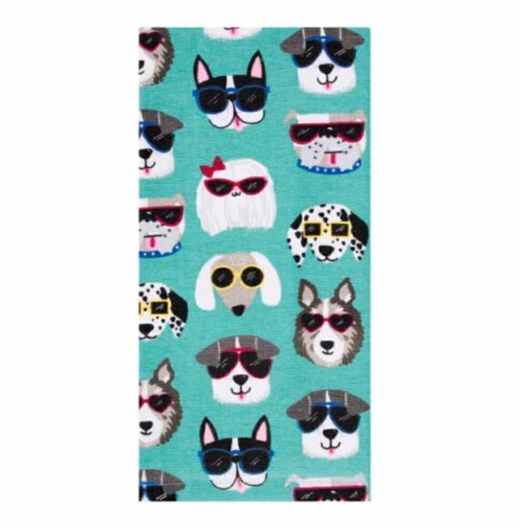 Set of Two Everyday Living Dual Terry Kitchen Towels - Cats and Dogs. NWT - Picture 3 of 11